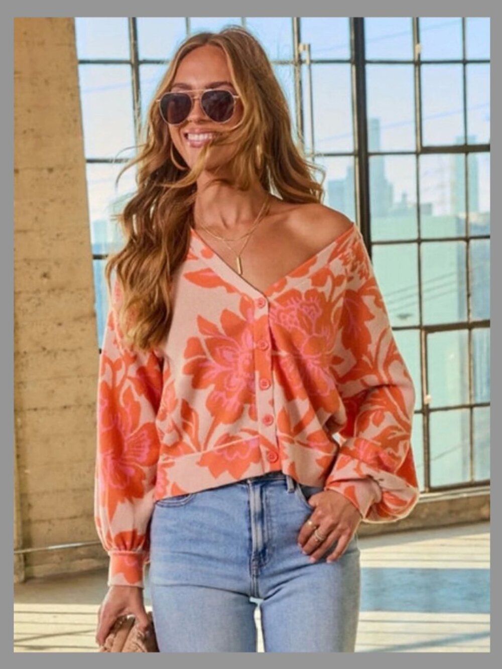 VICI Fresh Intent Printed Cardigan